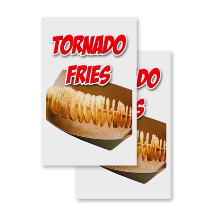 Signmission Tornado Fries, Vinyl Decals Only 24 Inch x 36 Inch, Vinyl Decal, 2PK DSB-2436-2PACK-Tornado Fries