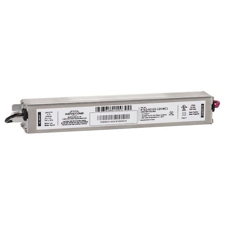 Keystone Constant Voltage LED Driver, 120/277V, 12V Output, 60W, Micro Case, Carton Pack KTLD-60-UV-12V-MC1-CP