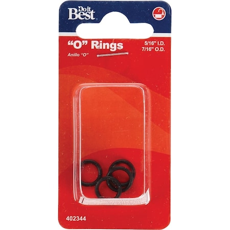 Do It Best 5/16''x7/16''x1/16'' O-Ring, 4 Ct. DIB810-41