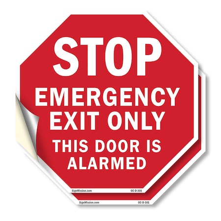Signmission Exit Sign, Vinyl Decal, 10 in W, 10 in H OC-D-2PACK-10-301