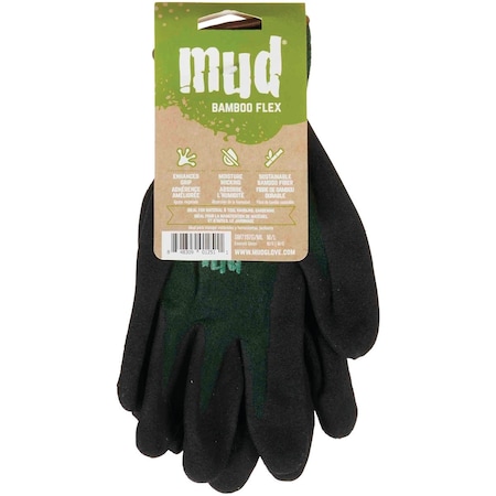 Mud Bamboo Flex Medium/Large Emerald Green Garden Glove SM7197G/ML