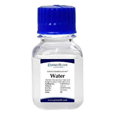 Growcells Pyrogen/Endotoxin Free Water, 125 mL, PK90 CCPW-0125