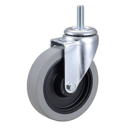 Zoro Select Stem Caster, 5"dia, Rubber, 325lb 20TM56