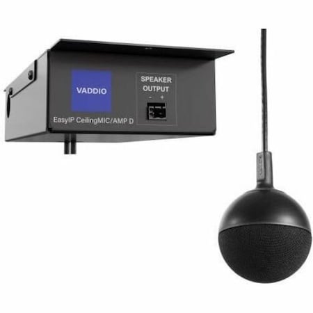 Vaddio EasyIP CeilingMIC/AMP D Wired Microphone - Black - TAA Compliant 999-86820-000