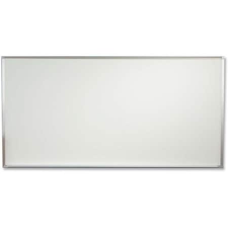 Mooreco Dry Erase Board, Porcelain, 48 in, 96 in, Aluminum Frame, White, Gloss 202AH