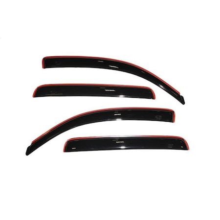 Ventshade Rainguards, Aerodynamic Design, In-Channel, Smoke, Acrylic, Set Of 4 194056