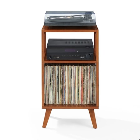 Crosley Asheville Small Record Player Stand With Vinyl Storage CF1150-WA
