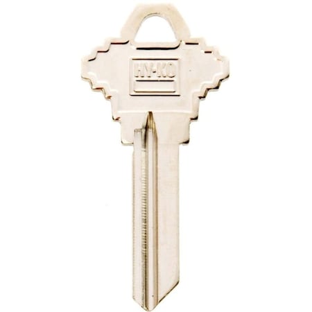 Hy-Ko Key Blank, Brass, Nickel, For Schlage Cabinet, House Locks and Padlocks 11010SC20