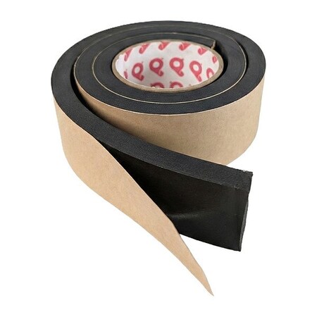 Zoro Select Foam Strip, 50 ft L, 1 in W, Black P9125RL01.00XOV