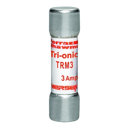 Mersen Fuse, 1 1/2 in L, 250 V AC, 3 A TRM3