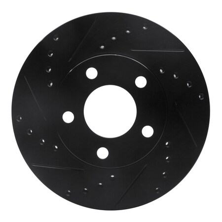 Dynamic Friction Co DFC Brake Rotor - Drilled and Slotted - Black 633-54033L