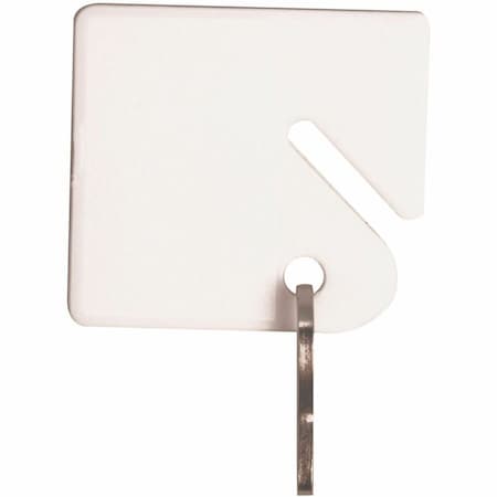 Sparco Square Key Tags, White, 20PK SPR02887