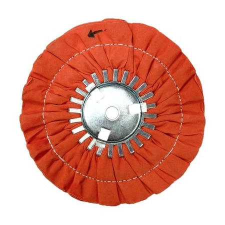 Renegade Products Usa 9" Stitched Airway Buffing Wheels (Orange, Single Stitch, Removable Center Plate) FAW9X3X5/8N2-16POT-SO