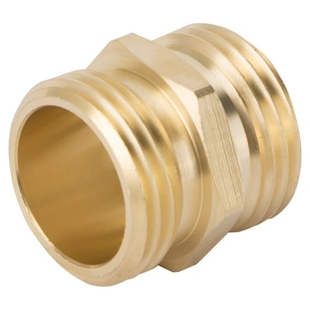 Landscapers Select Garden Hose Connector, 3/4 x 3/4 in, MNH x MNH, Brass, Brass GHADTRS-3