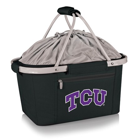 Picnic Time Family Of Brands NCAA TCU Horned Frogs Metro Shopping Basket - Insulated Picnic Basket 645-00-175-844-0