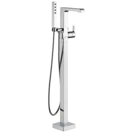 Delta Ara Single Handle Floor Mount Tub Filler Trim with Hand Shower T4767-FL