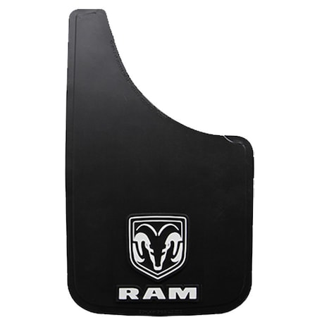 Plasticolor Universal 11" x 19", Set Of 2, Flat, Ram Logo, Black, Fiberglass Reinforced, Screw On 000541R01