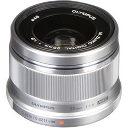 Olympus America 25 mm M.Zuiko F1.8 Compact ILC Lens, Silver V311060SU000