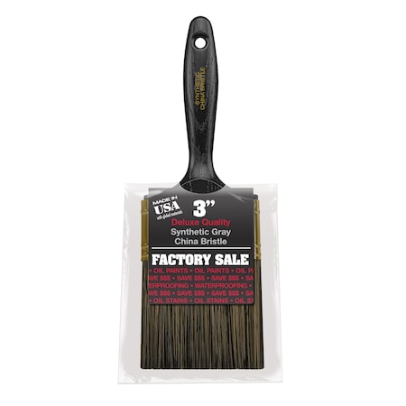 Wooster 3" Flat Sash Soft, China Hair Bristle, Paint Brush, Plastic Handle Z1101-3