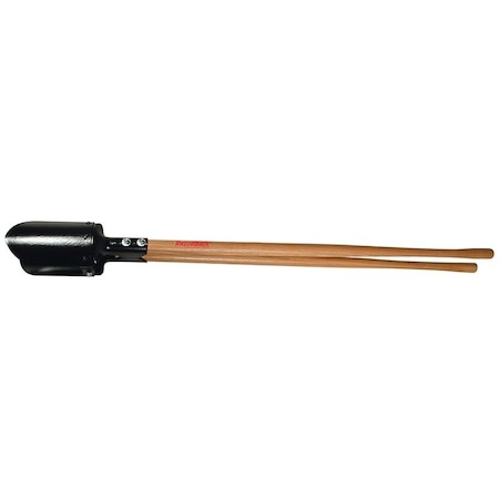 Razor-Back Post Hole Digger with Wood Handle, 1112 in L Blade, Riveted Blade, HCS Blade, Hardwood Handle 78005