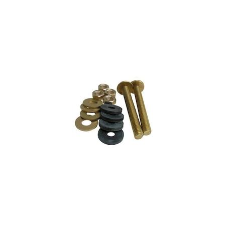 Larsen Supply Co. Toilet Tank-to-Bowl Kit, Heavy-Duty Brass, 3/8 x 3-1/8-In. 648398
