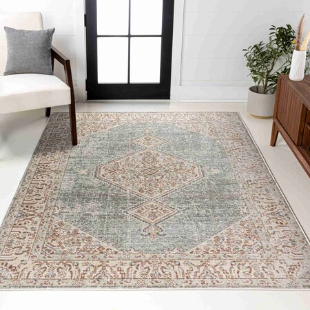 Jonathan Y Lila Modern Tribal Medallion Light Blue/Ivory 5 ft. x 8 ft. Area Rug MDP306B-5