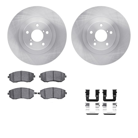 Dynamic Friction Co DFC Brake Rotor with 5000 Brake Pads and Hardware Kit 6512-13187