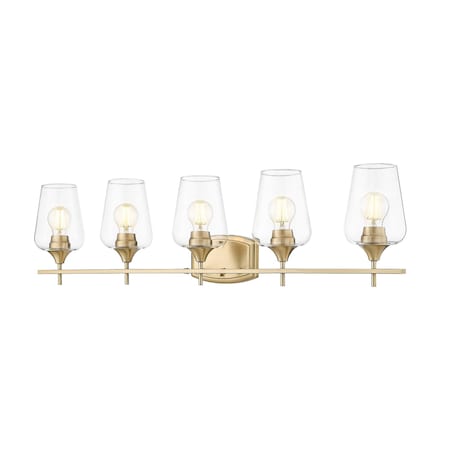 Z-Lite Joliet Burnished Brass 5 Light Vanity 473-5V-BBR