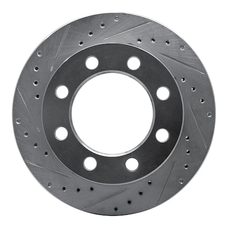 Dynamic Friction Co DFC Brake Rotor - Drilled and Slotted - Silver 631-40056L