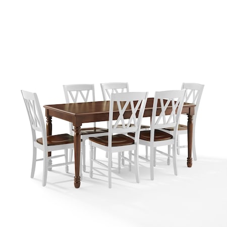 Crosley Shelby 7-Piece Dining Table Set For 6 KF20001WH-CH