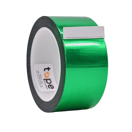 Wod Tape MPFT1 Metalized Polyester Mylar Film Tape Green: 2 in. x 72 yds, 24PK WOD MPFT1-02000-24-72-GRE