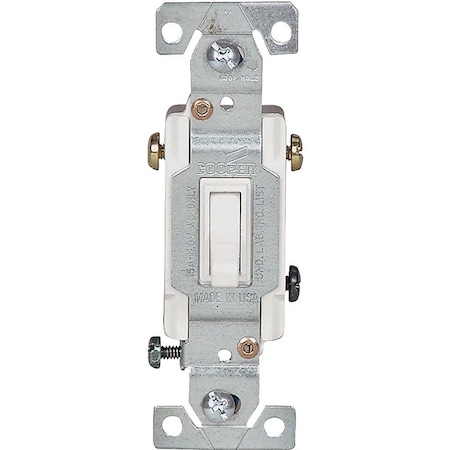 Eaton Wiring Devices Toggle Switch, 15 A, 120 V, 6-20R, Polycarbonate Housing Material, Gray C1303-7W
