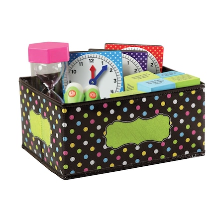 Teacher Created Resources Chalkboard Brights Small Storage Bin, 8" x 11" x 5" 20764