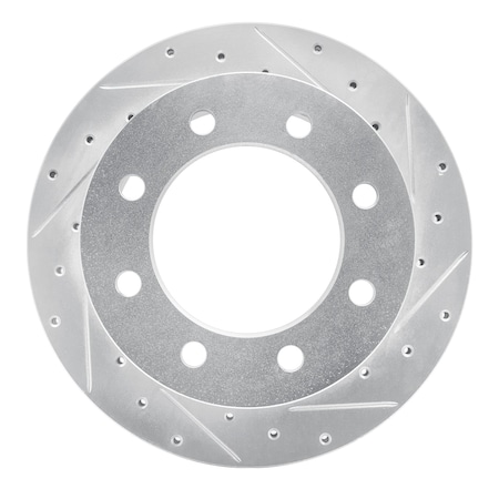 Dynamic Friction Co DFC Brake Rotor - Drilled and Slotted - Silver 631-48043R