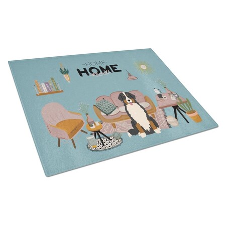 Carolines Treasures Bernese Mountain Dog Sweet Home Glass Cutting Board - Large CK7881LCB