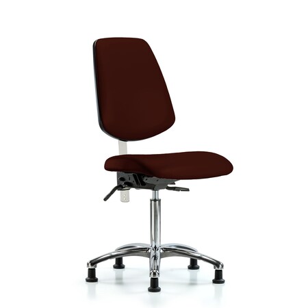 Blue Ridge Ergonomics Clean Room Chair Vin Med Ben Chair, Med, Bk, Burg, CL100, No Arms, 22" to 29" Height, Vinyl, Burgundy BR-NCR-VMBCH-MB-CR-T1-A0-NF-RG-8569