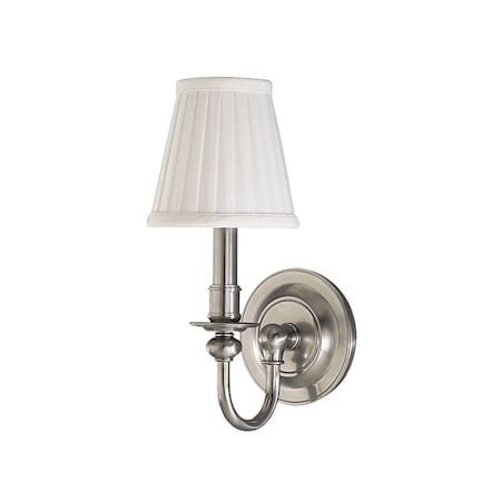 Hudson Valley Lighting Beekman 1 Light Wall Sconce 5 In. Satin Nickel 1901-SN