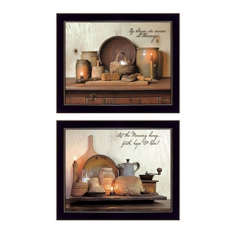Set Of Two By Grace 1 Black Framed Print Wall Art, 2PK
