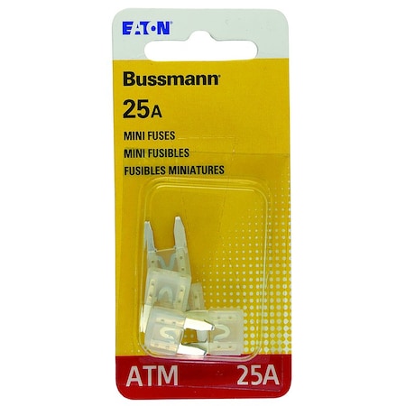 Eaton Bussmann Bussmann 25 amps ATM Clear Blade Fuse 5PK BP/ATM-25-RP