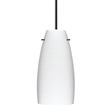 Besa Lighting Besa Tao 10 Pendant, Chalk, Black Finish, 1x 9W LED 1JT-1512KR-LED-BK