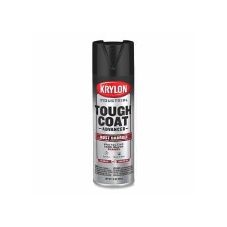 Krylon Industrial Tough Coat Advanced with Rust Barrier Technology Spray Paint, 15 oz, Black, Semi-Gloss, 6PK 425-K00779008