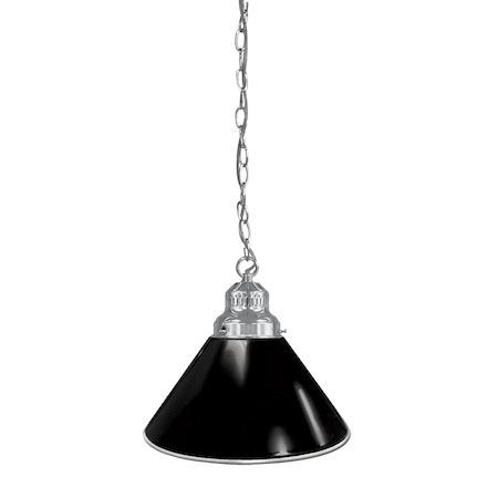 Holland Bar Stool Co Plain Black Pendant Light, Chrome Fixture BL1CHBK