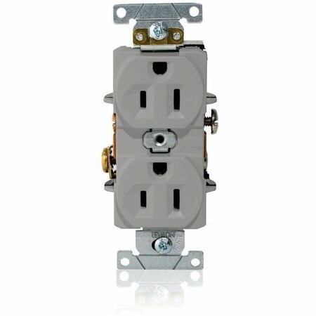 Leviton Dup Rec 15A 125V Self-Gr Gry L5262-GY