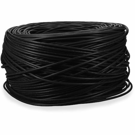Add-On 1000FT NON-TERMINATED BLACK CAT 6 PLENUM-RATED BULK CABLE TAA ADD-CAT6BULK1KP-BK-TAA