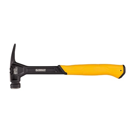 Dewalt Claw Hammer, Non-Slip, 14" L, Steel Face DWHT51004