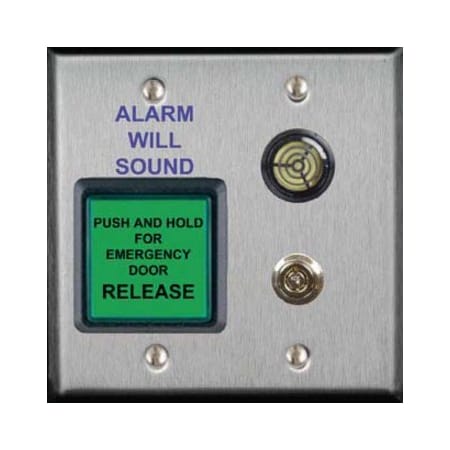 Alarm Controls Exit Station, SS, 5 in. H, w/2 Keys DE-1