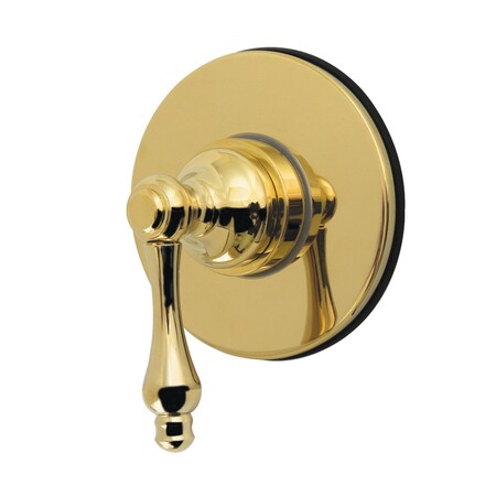 Kingston Brass Single-Handle Six-Way Diverter Valve with Round Trim Kit, Polished Brass KS4032AL