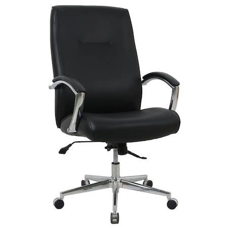 We'Re It Contour, the Big & Tall it Office Chair with Black Bonded Leather, 350 lb Weight Capacity OFD-555-BLK