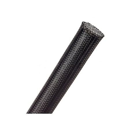 Kable Kontrol Flame Retardant Expandable PET Braided Cable Sleeving, 1-1/2 in Inside Dia., 200 ft, Black FRFW150-200SP