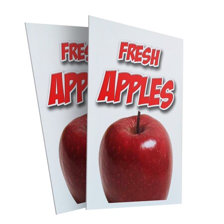 Signmission Fresh Apples, Plastic Signs Only 24 Inch x 36 Inch, Corrugated Plastic, 2PK CSB-2436-2PACK-Fresh Apples